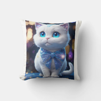 The Enchanted Cat Throw Pillow