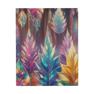 The Enchanted Crystal Forest Wood Wall Art