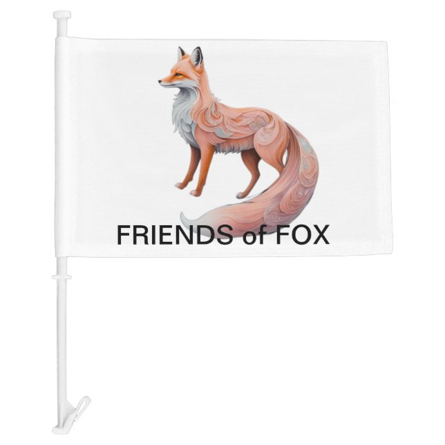 "The Enchanted Ember Fox" Car Flag (Front)