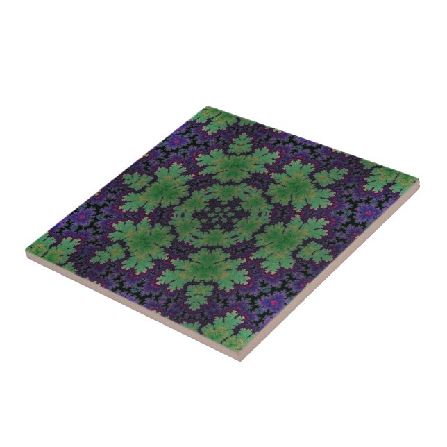 The Enchanted Fern Wheel  Ceramic Tile (Side)