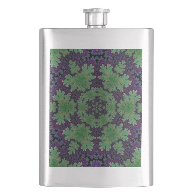 The Enchanted Fern Wheel  Flask (Front)