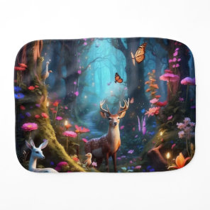 The Enchanted Forest a Mystical Oasis Baby Burp Cloth