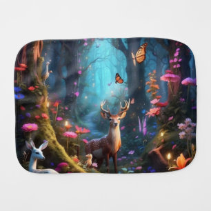 The Enchanted Forest a Mystical Oasis Baby Burp Cloth