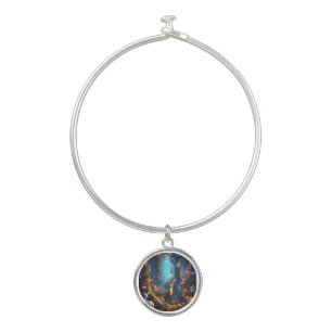 The Enchanted Forest a Mystical Oasis Bangle Bracelet