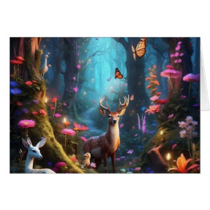 The Enchanted Forest a Mystical Oasis Blank Inside Cards
