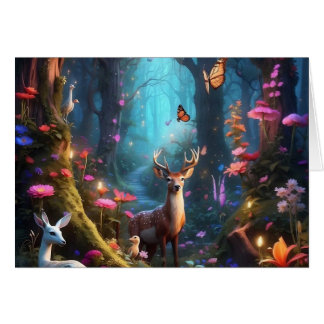 The Enchanted Forest a Mystical Oasis Blank Inside Cards