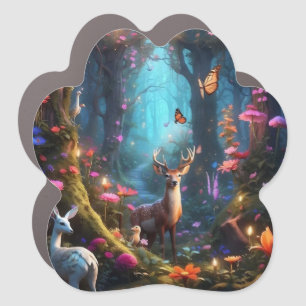 The Enchanted Forest a Mystical Oasis Car Magnet