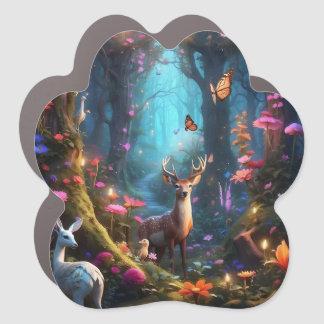 The Enchanted Forest a Mystical Oasis Car Magnet
