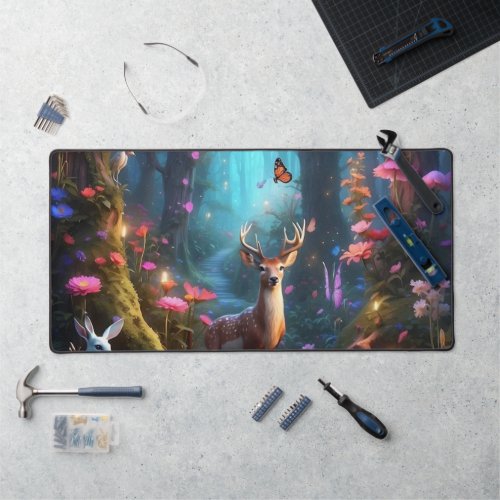 The Enchanted Forest a Mystical Oasis Desk Mat