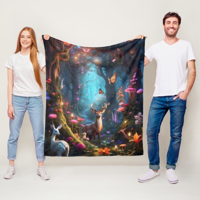 The Enchanted Forest a Mystical Oasis Fleece Blanket (In Situ)