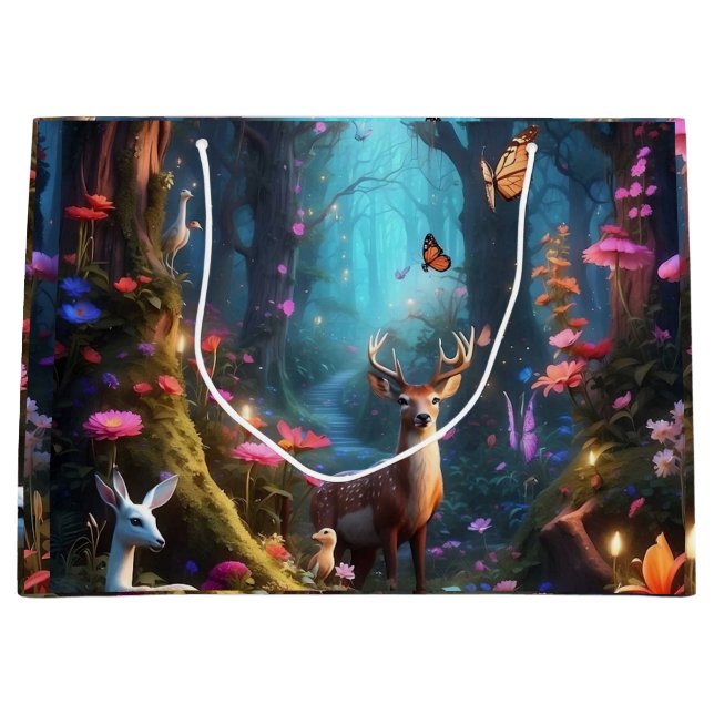 The Enchanted Forest a Mystical Oasis Large Gift Bag (Front)