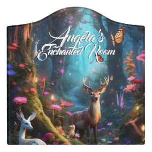 The Enchanted Forest a Mystical Oasis Personal Door Sign