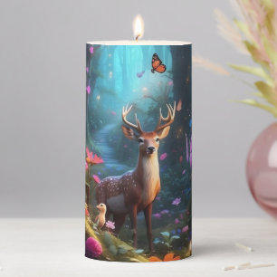 The Enchanted Forest a Mystical Oasis Pillar Candle