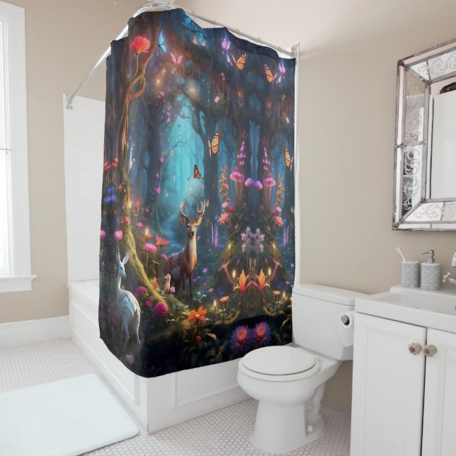 The Enchanted Forest a Mystical Oasis Shower Curtain (In Situ)