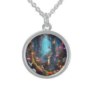 The Enchanted Forest a Mystical Oasis Sterling Silver Necklace
