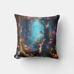 The Enchanted Forest a Mystical Oasis Throw Pillow