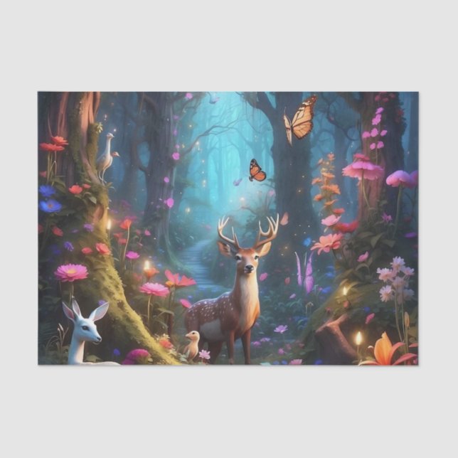 The Enchanted Forest a Mystical Oasis Tissue Paper (Front)
