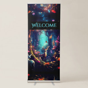 The Enchanted Forest a Mystical Oasis Welcome Retractable Banner