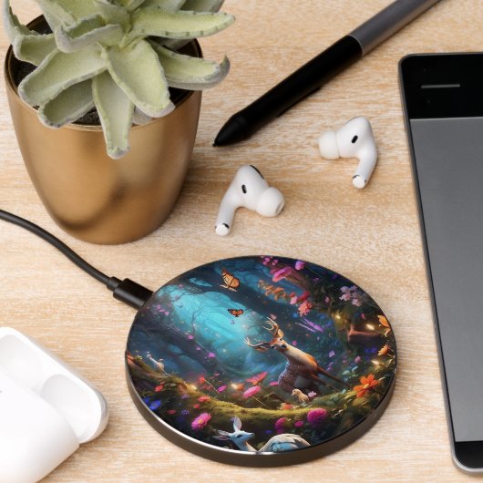 The Enchanted Forest a Mystical Oasis Wireless Charger (Desk 2)