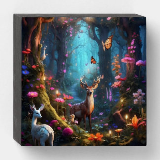 The Enchanted Forest a Mystical Oasis Wooden Box Sign