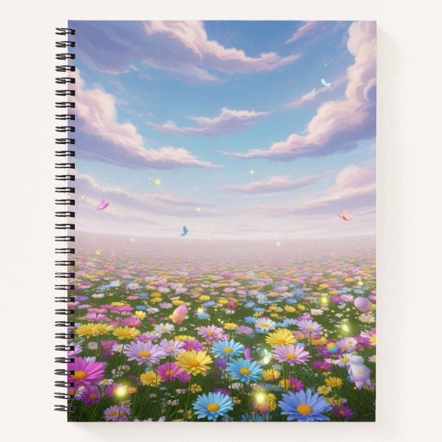 The Enchanted Pastel Meadow Notebook (Front)
