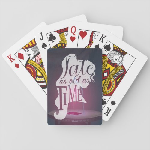 The Enchanted Rose  Tale As Old As Time Poker Cards