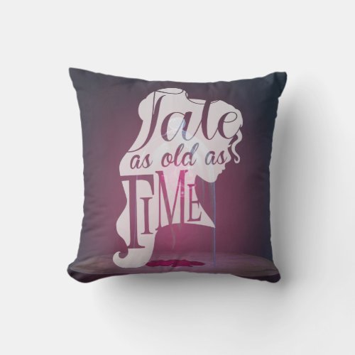 The Enchanted Rose  Tale As Old As Time Throw Pillow