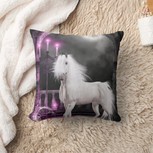 The Enchanted Unicorn Throw Pillow (Blanket)