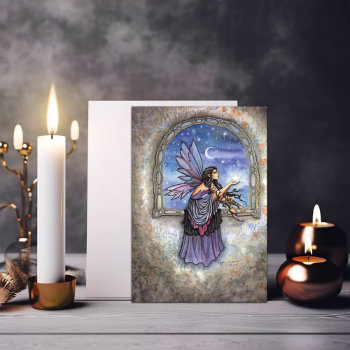 The Enchanted Window Fairy Fantasy Art Card by robmolily at Zazzle