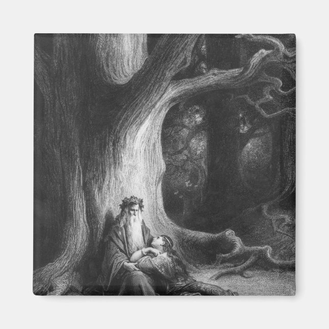 The Enchanter Merlin and the Fairy Vivien Magnet (Front)