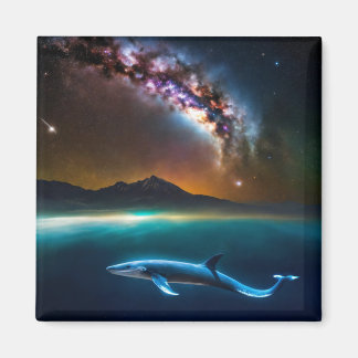 The Enchanting Beauty of a Space Whale Near a Blac Magnet