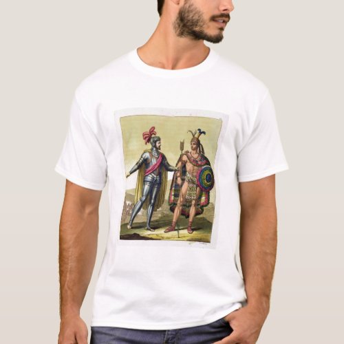 The Encounter between Hernando Cortes 1485_1547 T_Shirt