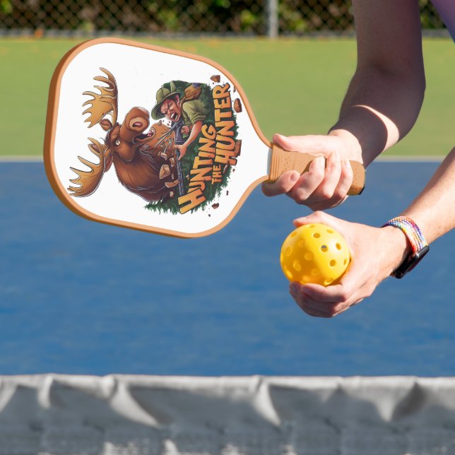 The Encounter moose hunting humorous Pickleball Paddle (Insitu)