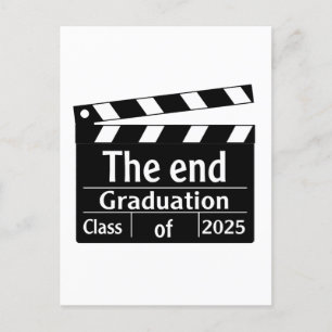 The End Graduation 2025 Cinema Graduate Announcement Postcard