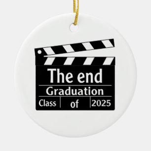 The End Graduation 2025 Cinema Graduate  Ceramic Ornament