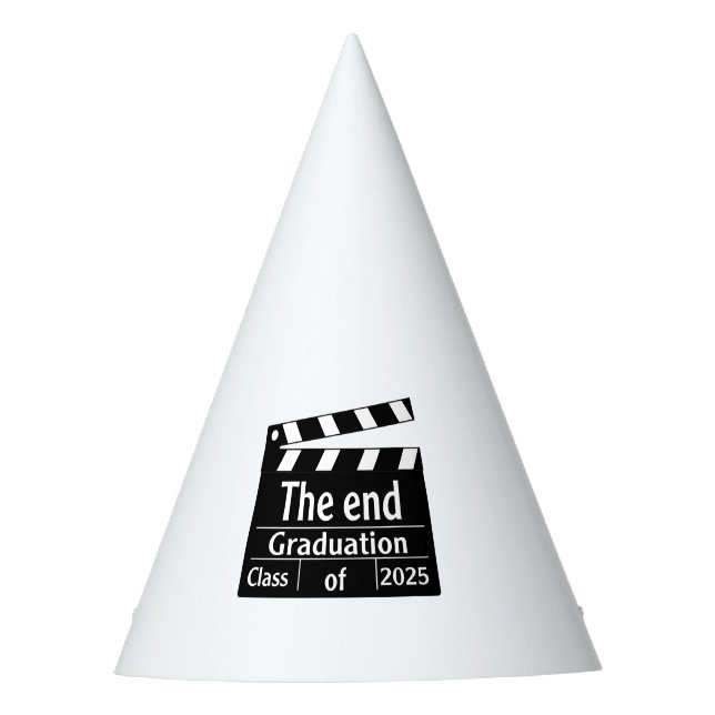 The End Graduation 2025 Cinema Graduate  Party Hat (Front)