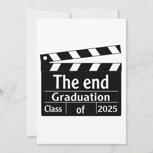 The End Graduation 2025 Cinema Graduate  Thank You Card (Front)