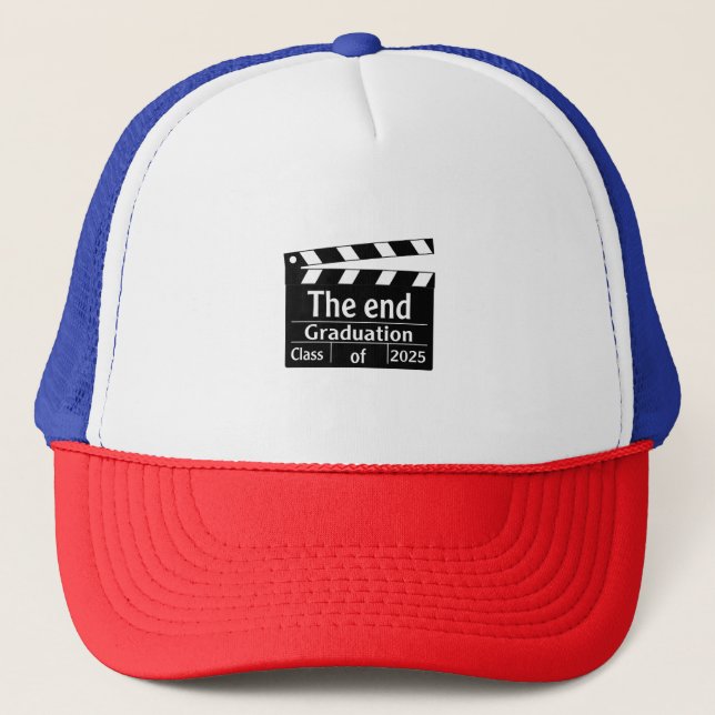 The End Graduation 2025 Cinema Graduate  Trucker Hat (Front)