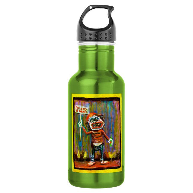 The End Is Near Stainless Steel Water Bottle (Front)