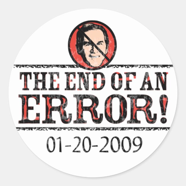 The End Of An Error Sticker  (Front)