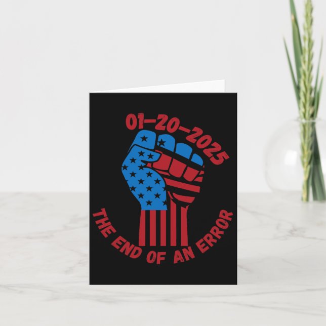 The End Of An Error Trump Fist  Card (Front)