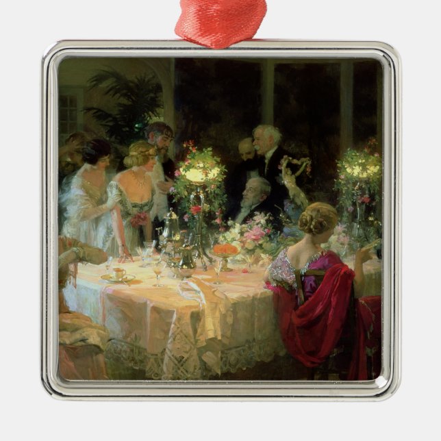The End of Dinner, 1913 Metal Ornament (Front)