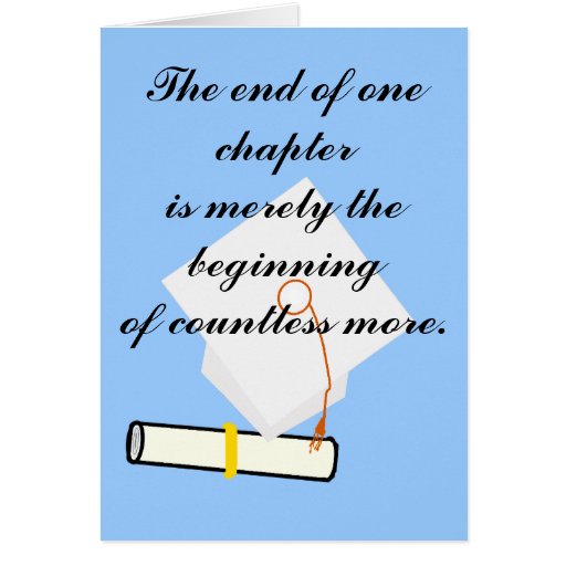 The End of One Chapter Graduation Card | Zazzle