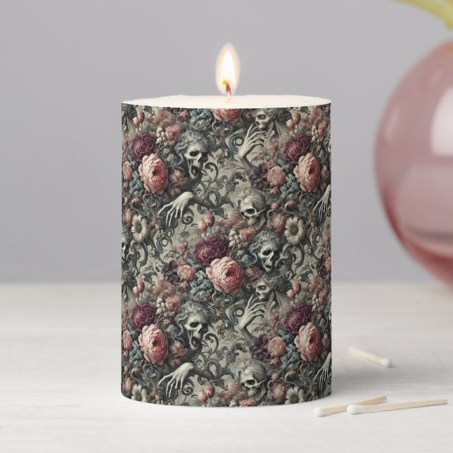 The End of Slumber – Gothic Ritual in Delirium Pillar Candle (In Situ)