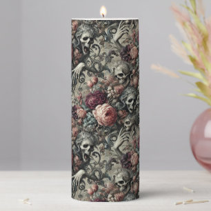 The End of Slumber – Gothic Sanctum in Tapestry Pillar Candle