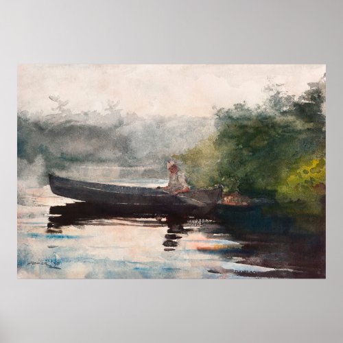 The End of the Day Adirondacks by Winslow Homer Poster
