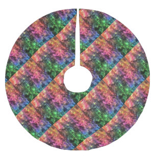 The End Of The Rainbow Bizarre Abstract Art Brushed Polyester Tree Skirt