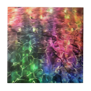 The End Of The Rainbow Bizarre Abstract Art Ceramic Tile