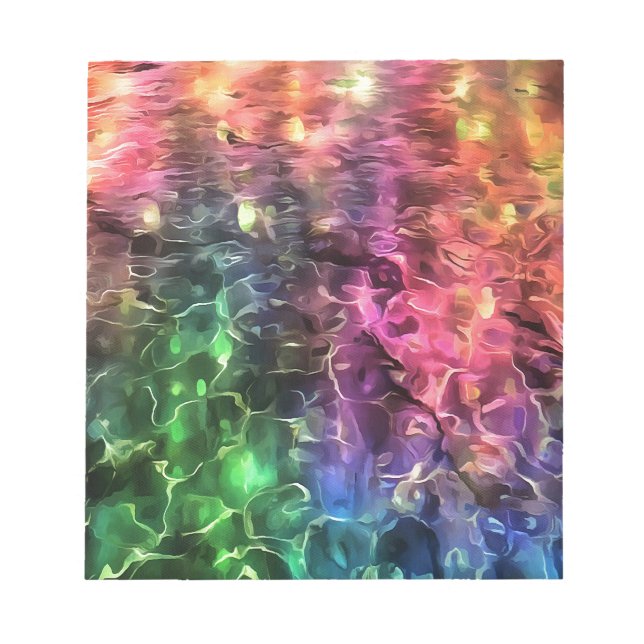 The End Of The Rainbow Bizarre Abstract Art Notepad (Front)