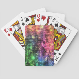 The End Of The Rainbow Bizarre Abstract Art Poker Cards